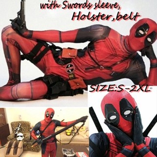 เครื่องแต่งกายคอสเพลย์ Deadpool Lycra แบบเต็มตัว สําหรับปาร์ตี้ฮาโลวีน