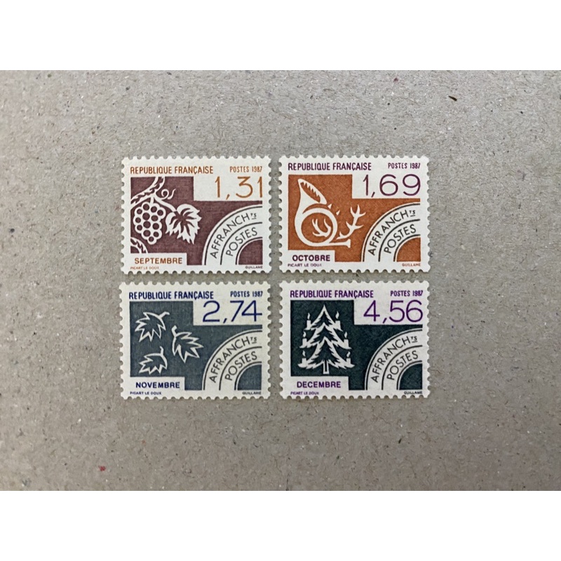 {JK} France 1987 - Month Of The Year Stamps 4V MNH