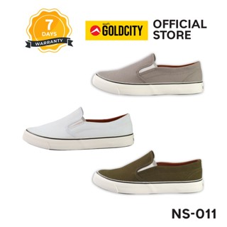 GOLDCITY รองเท้าสลิปออน รุ่น NS011 SLIP-ON สลิปออน แฟชั่น สี ขาว เทา เขียวขี้ม้า เหมาะสำหรับทุกเพศทุกวัย  (299)