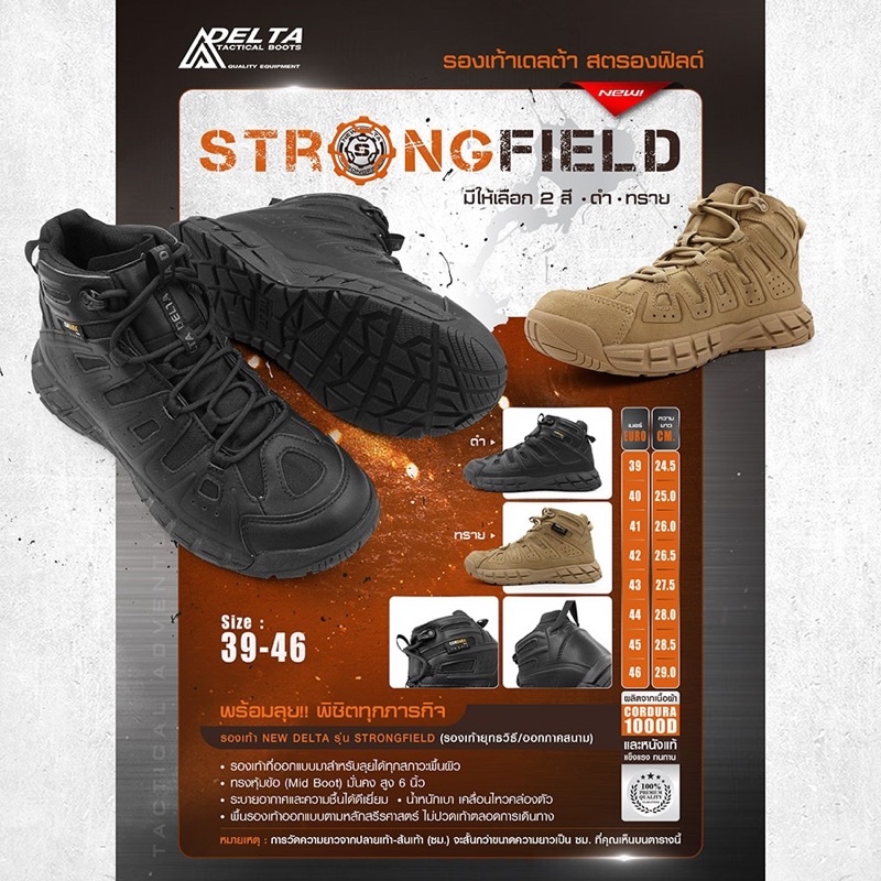 รองเท้าหุ้มข้อ New Delta รุ่น Strongfield
