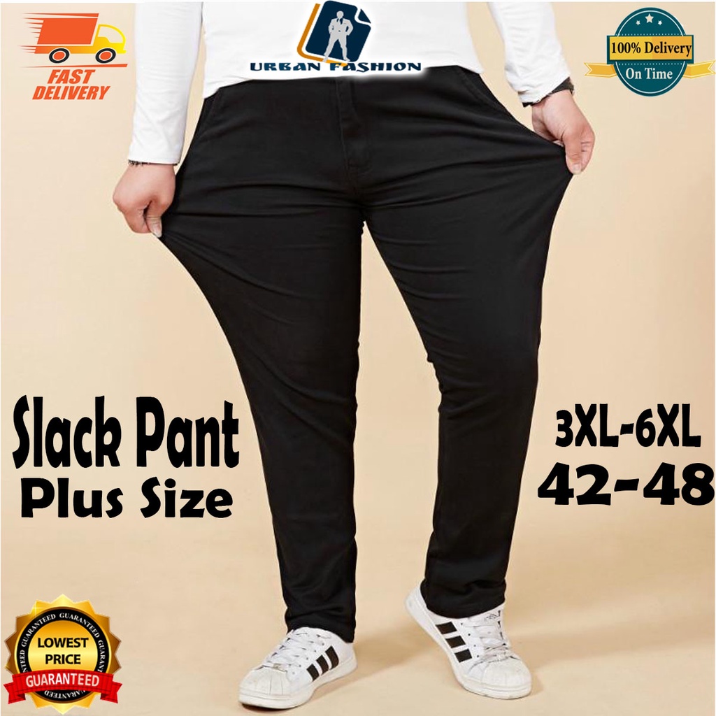 Plus Size Slack Pant Unisex Viral Slack Cotton Slim Fit Adult Lelaki Perempuan Seluar Slack Saiz bes