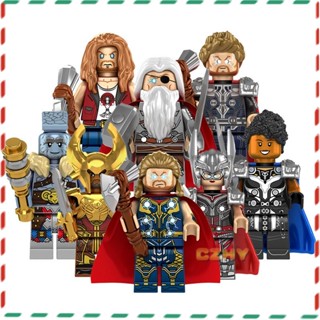 ของเล่นตัวต่อไม้ ลาย Marvel Avengers Series Thor Odin Valkyrie เสริมการเรียนรู้เด็ก