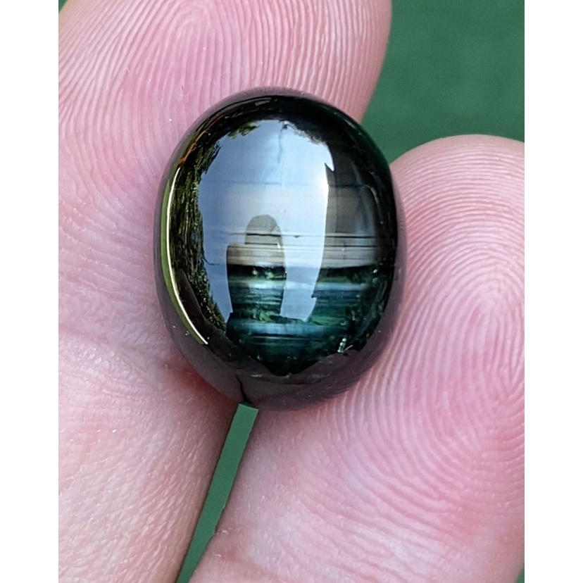 พลอย แบล็ค สตาร์ แซฟไฟร์ Black Star Sapphire 21.06 กะรัต (Cts.) ดิบ Unheated พลอยแท้