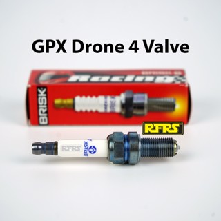 หัวเทียน BRISK PREMIUM LGS (4 เขี้ยว) แกนเงิน GPX Drone 4 Valve (SGL01ROA) รองรับน้ำมันเบนซิน95, แก๊สโซฮอล์ Made in EU