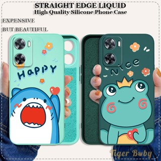 เคส OPPO A55 4G A5 2020 A9 2020 A31 A8 A52 A92 A72 A53 A33 2020 A32 สำหรับเคสโทรศัพท์ซิลิโคนปลอกนิ่มการ์ตูนฉลามกบคลุมทั้งหมดกันกระแทกเคสป้องกัน