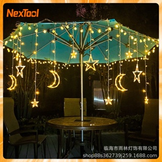 Nextool โคมไฟ Led รูปดาว พลังงานแสงอาทิตย์ สําหรับตกแต่งผ้าม่าน ลานคริสต์มาส กลางแจ้ง