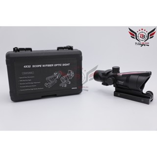 Scope ยี่ห้อ Trijicon รุ่น Acog 4x32 Red Fiber (Riflescopes)  ● คุณสมบัติ : 1. สโคปกำลังขยาย4เท่าตายตัว หน้าเลนส์กว้าง32