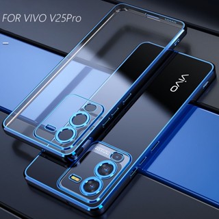 เคส  Vivo V25 Pro V27e V27 Pro โทรศัพท์มือถือแบบนิ่ม ใส กันกระแทก สําหรับ Case X70 Pro X80 Pro