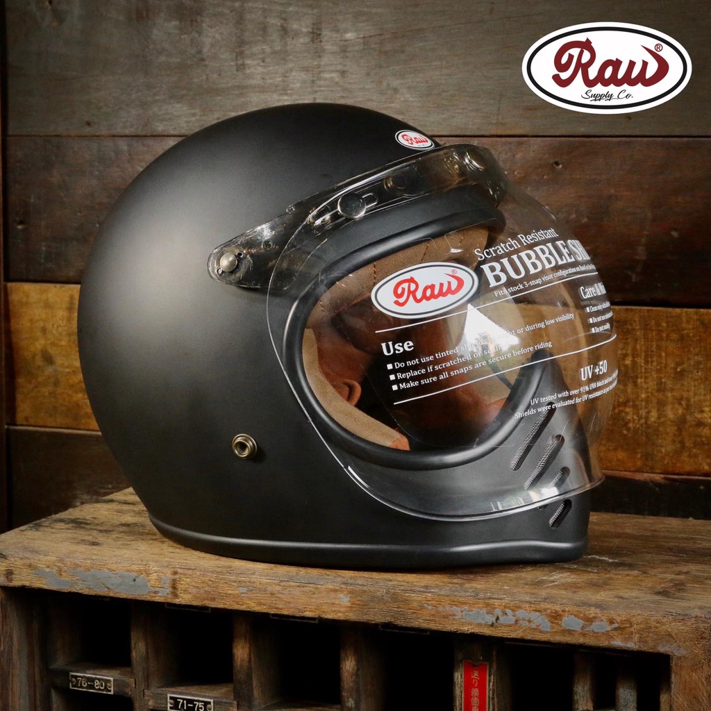 ชิวใสหมวกกันน็อค RAW HELMET ป้องกันลม ชิวใสวินเทจ ตกแต่งหมวกกันน็อค
