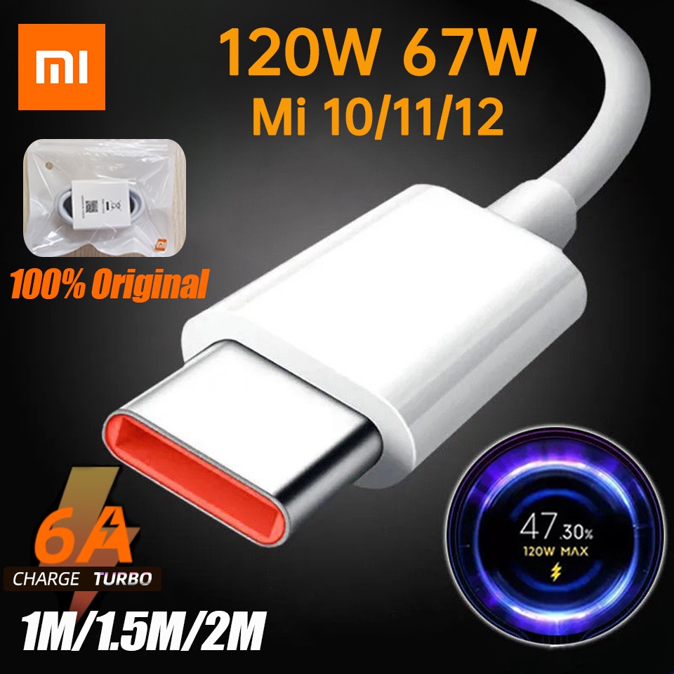 Xiaomi Original Usb Type C Cable 120w Charger Turbo Fast Charge Mi 12t