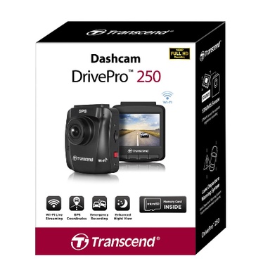 [ศูนย์ไทย] Transcend DrivePro 250 (DP250) Wi-Fi + GPS + Memory MicroSD Card 32GB กล้องติดรถยนต์ กล้อ