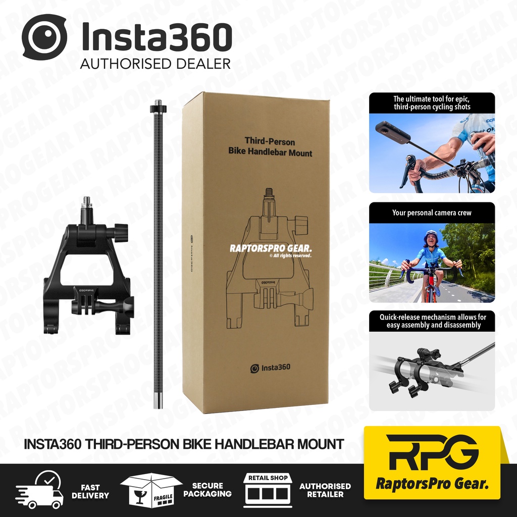 - Insta360 Third-Person ที่ยึดแฮนด์จักรยาน / ที่หนีบแฮนด์ปั่นจักรยาน