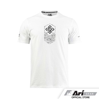 ARI X INDIGOSKIN LIFESTYLE TEE - WHITE/BLACK เสื้อยืด อินดิโก้สกีน สีขาว