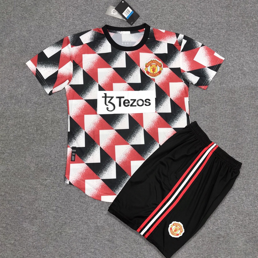 [ พิมพ์ตามความต้องการ ] MU manchester unitedTraining 2023 Kit - MU Ronaldo Club Training Shirt Tezos