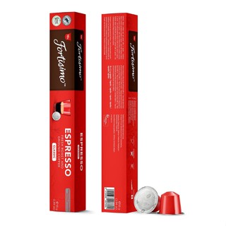 ฟอร์ติสิโม กาแฟแคปซูลอะลูมิเนียม เอสเพรสโซ่ คลาสสิค 10 แคป - Coffee Capsule Espresso Classic for Nespresso x10 Fortisimo