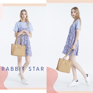 ลดทันที 25บาท ใส่โค้ด L1J5V  RABBIT STAR พร้อมส่ง กระเป๋าสะพาย งานคุณภาพ หนังพิมพ์ลายนูน RBS #6122 / 6 สี