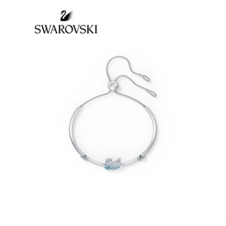 Swarovski สร้อยข้อมือหงส์สีฟ้า คลาสสิค สําหรับผู้หญิง