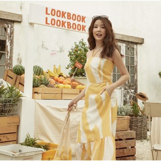 New🍋lookbooklookbook vicky dress lemon XS ชุดเดรสคล้องคอ สีเหลือง