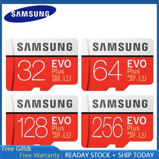 SAMSUNG พร้อมส่ง ใหม่ การ์ดหน่วยความจํา Micro SD 256GB 16GB 32GB 64GB 128GB SDHC SDXC Grade EVO+ Class 10 C10 UHS TF