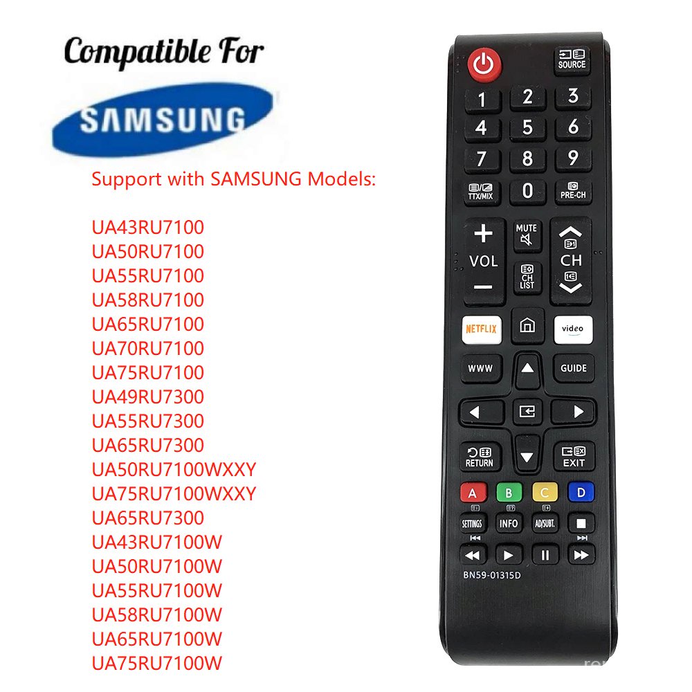 Samsung BN59-01315D สําหรับรีโมทคอนโทรล LED TV bn5901315D ua50ru7100wxxy ua75ru7100wxxy ua65ru7300 u