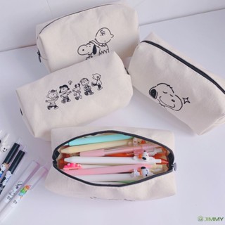 Snoopy Pencil Case เวอร์ชั่นเกาหลีของ Ins กระเป๋าเก็บของความจุขนาดใหญ่เครื่องเขียนนักเรียน