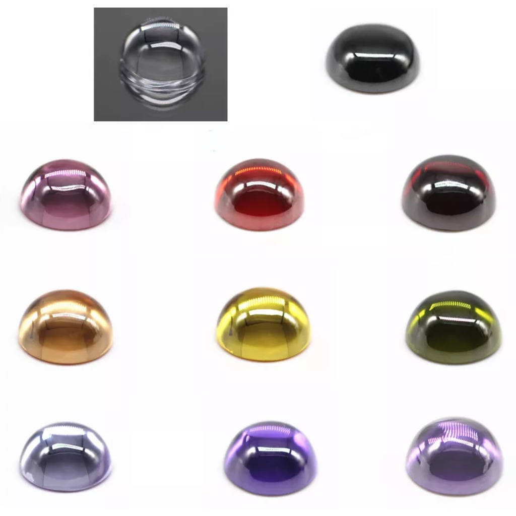 CZ หลังเบี้ย ก้นแบน ขนาด 3.00-4.50 มม. ขายเป็นแพ็ค. CZ Cabochan 3.00-4.50mm. Packet price.