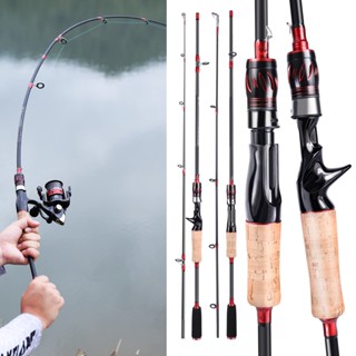 Sougayilang 2 ส่วนคาร์บอนไฟเบอร์เบ็ดตกปลา 1.865m Spinning Rod Casting Rod แท่งตกปลาน้ำจืด