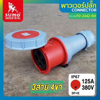 พาวเวอร์ปลั๊ก 3สาย 4ขา 125A รุ่น P2-2442-6h SUMO