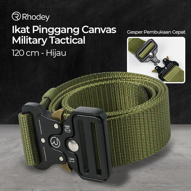 Rhodey Military Tactical Canvas Belt Buckle 125cm
