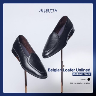 Belgian Loafer Unlined : Calfskin Black Julietta รองเท้าหนัง