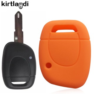 Kfglem49ofjdej33 kirtlandi เคสกุญแจรีโมตรถยนต์ แบบซิลิโคน 1 ปุ่ม สําหรับ Renault Clio Kangoo Master Twingo Thalia