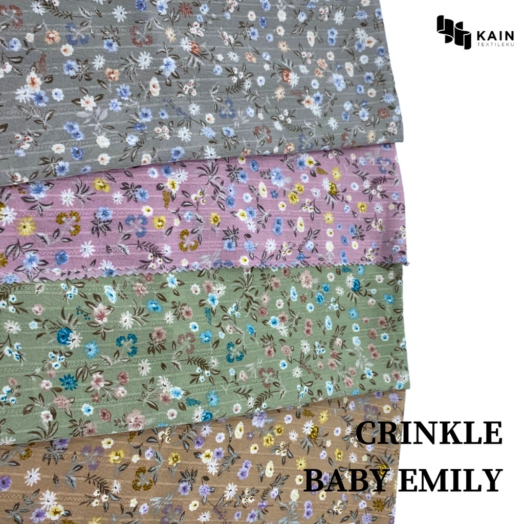 ผ้าย่น 0.5 เมตร พร้อม Baby Emily Motif