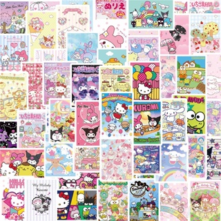 SANRIO ❉ ซานริโอ้ โปสเตอร์สติกเกอร์ Comics Magazine Series 02 ขนาดเล็ก ❉ สติกเกอร์แฟชั่น กันน้ํา DIY 60 ชิ้น/เซต