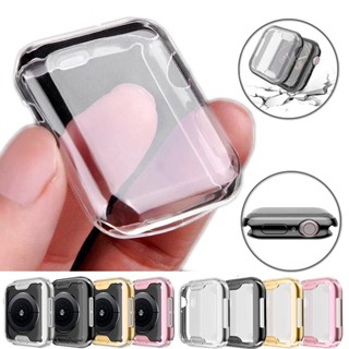 เคสป้องกันหน้าจอ TPU ชุบไฟฟ้า สําหรับ apple watch case 45 มม. 41 มม. 44 มม. 42 มม. 40 มม. 38 มม. iwatch SE 7 6 5 4 3 2