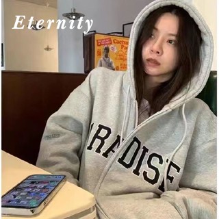 Eternity  เสื้อกันหนาว เสื้อกันหนาวแขนยาวพิมพ์ลาย สไตล์ย้อนยุคเกาหลี oversize fashion Stylish สวยงาม ทันสมัย A28J0M3 36Z230909