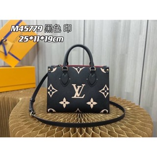 Louis Vuitton on the go  Grad original หนังเเท้ทั้งใบ ดีที่สุด Size 25Cm free box set