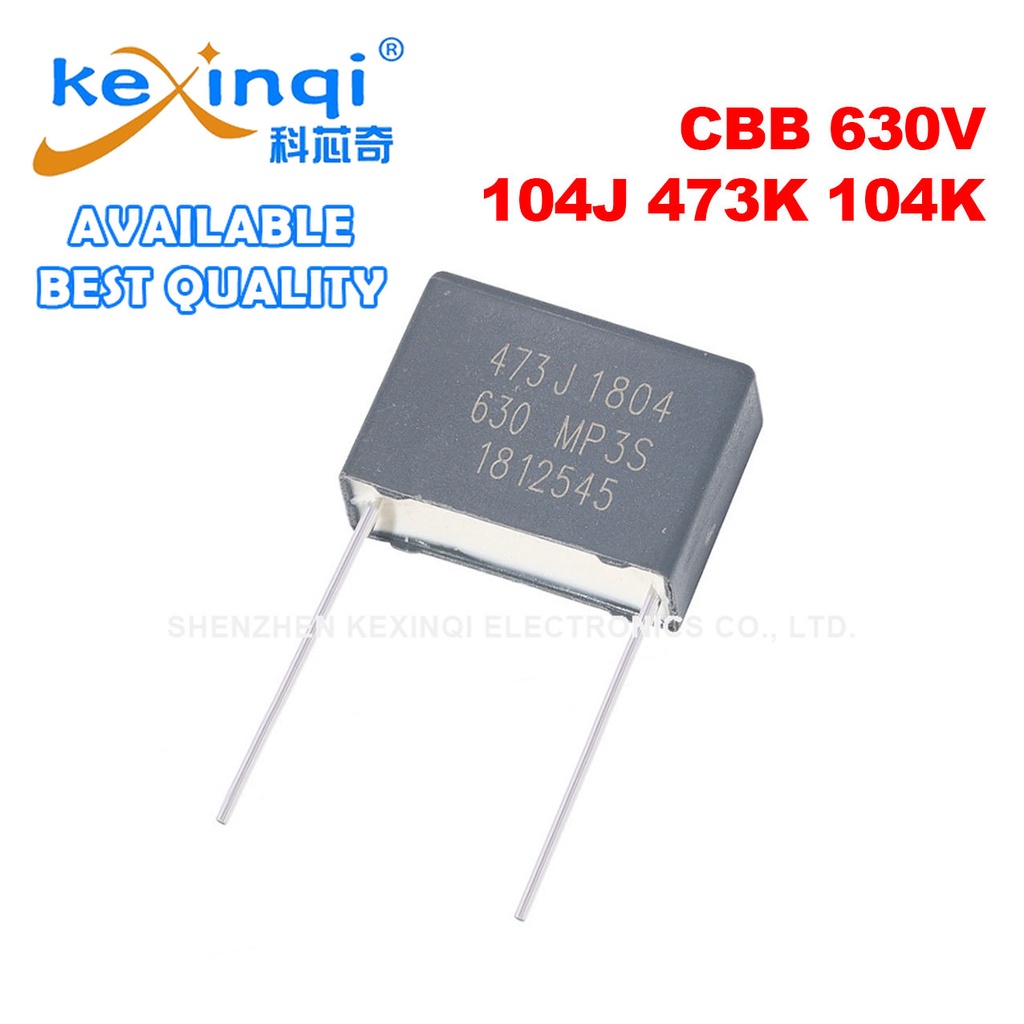 10 ชิ้น/ล็อต CBB Series Correction Capacitor Square สีเทาสีดําตัวเก็บประจุ 104J 0.1UF 473K 0.047UF P