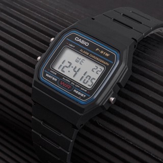 Casio นาฬิกาข้อมือดิจิทัล กันน้ํา สําหรับผู้ชาย F-91W