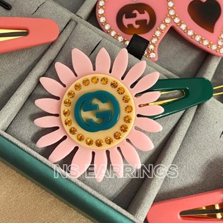 NS.EARRINGS | NS412 - Hair clip with G G and Flower