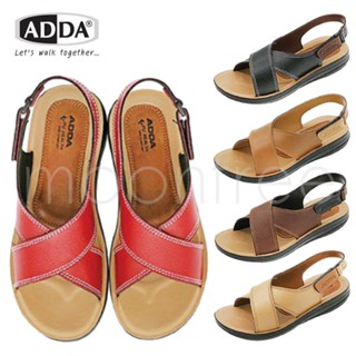 🔥ADDA 72602 รองเท้าแตะลำลอง รองเท้าผู้หญิง ทรง ใส่สบาย พื้นนุ่ม สไตล์วินเทจ ไซส์ 36-41 สี ดำ แดง ครีม น้ำตาล moontree