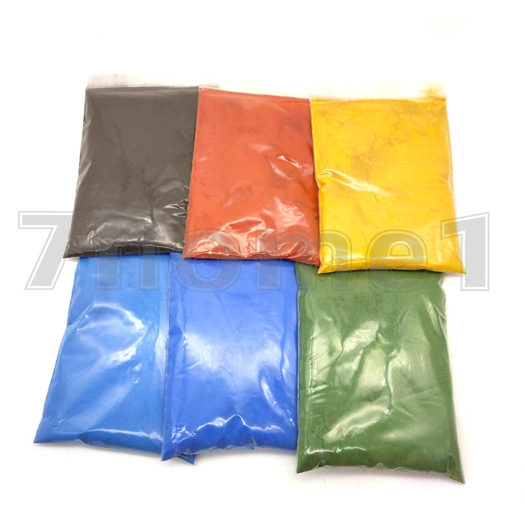 HATOสีฝุ่นผง สีแดง สีดำ สีเหลือง สีเขียว สีฟ้า สีน้ำเงิน สีฝุ่นHATOใช้ในการย้อมไม้ (ขนาดบรรจุ 100 กร