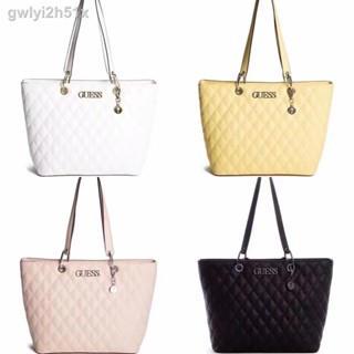 ﺴ⊙Guess Women s Diamond Zipper Tote Bag