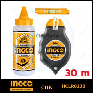 INGCO ปักเต้าตีเส้น 30 เมตร พร้อมผงชอล์ก (Chalk Line Reel) HCLR0130 บักเต้าตีเส้น บักเต้า