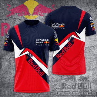 ใหม่ เสื้อยืดลําลอง แขนสั้น ระบายอากาศ พิมพ์ลาย Red Bull Formula Fleet 3D แฟชั่นฤดูร้อน สําหรับเด็กผู้ชาย 2023