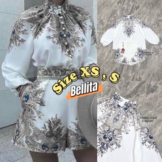 [Size Xs,S]ป้าย Bellita เซ็ทกางเกงขาสั้น ลายพิมพ์สุดหรู