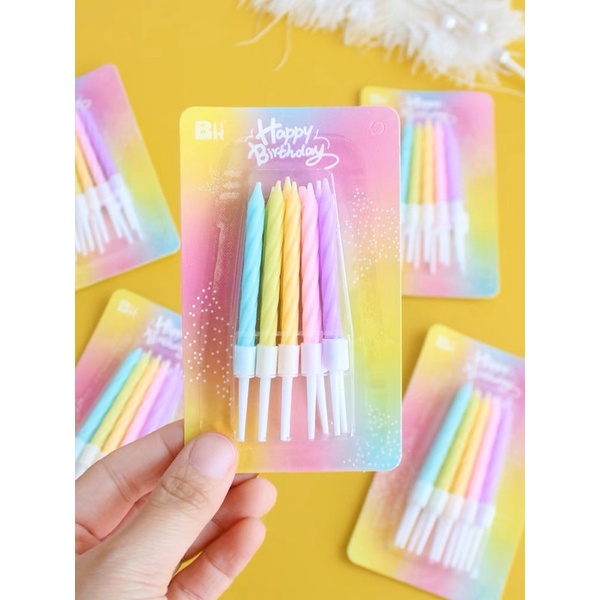✨เทียนเกาหลี สีพาสเทล ไซส์มินิ สูง8cm. มีหลายแบบ พร้อมส่งค่า - รูปที่ 3
