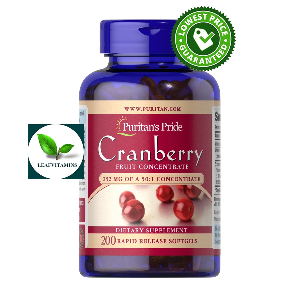 Puritan's Pride Triple Strength Cranberry Fruit Concentrate 12,600 mg
