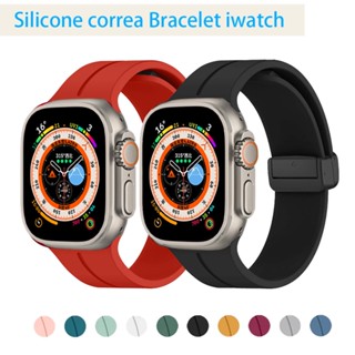 สายนาฬิกาข้อมือซิลิโคน สําหรับ Apple watch series 7 8 SE 6 5 4 3 44 มม. 40 มม. 45 มม. 41 มม. 42 มม. 45 มม. 49 มม.