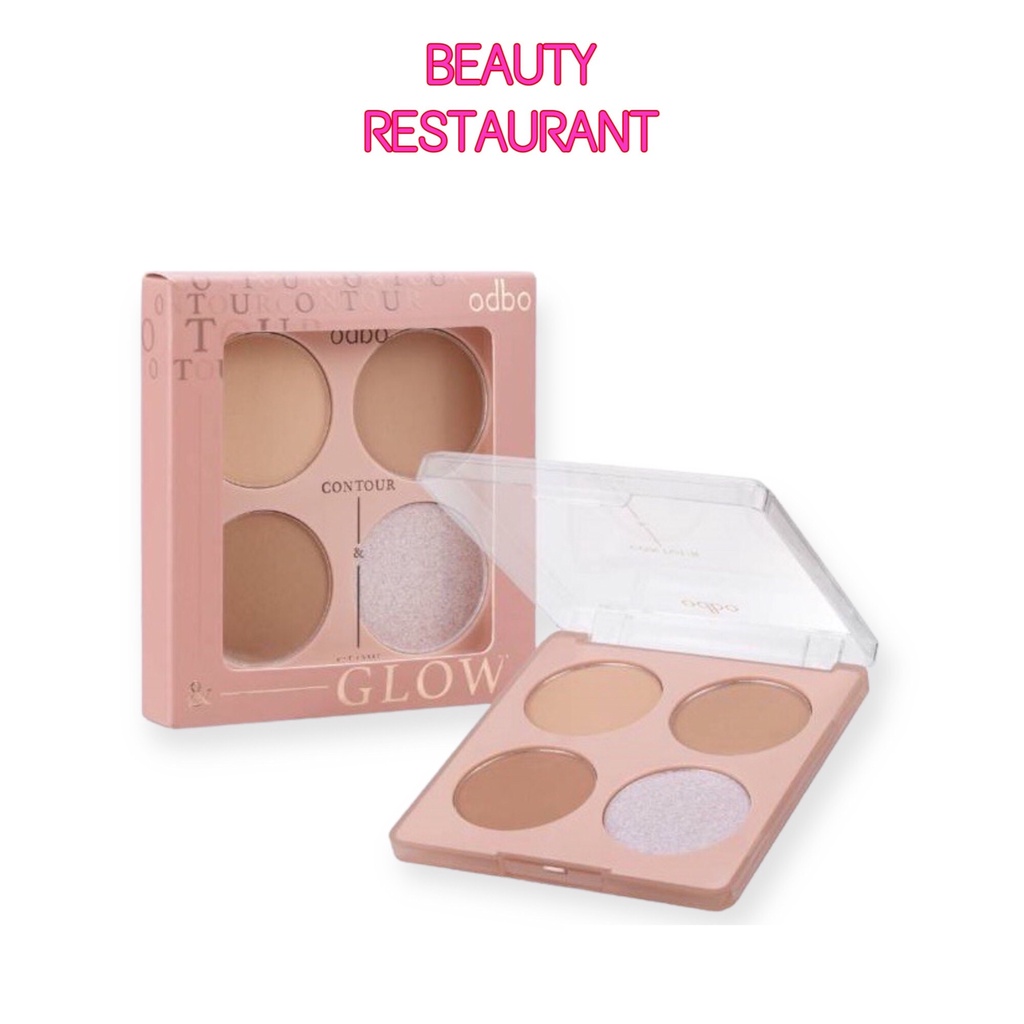 Odbo Contour & Glow Palette #OD1303 โอดีบีโอ คอนทัวร์ แอนด์ โกลว พาเลท