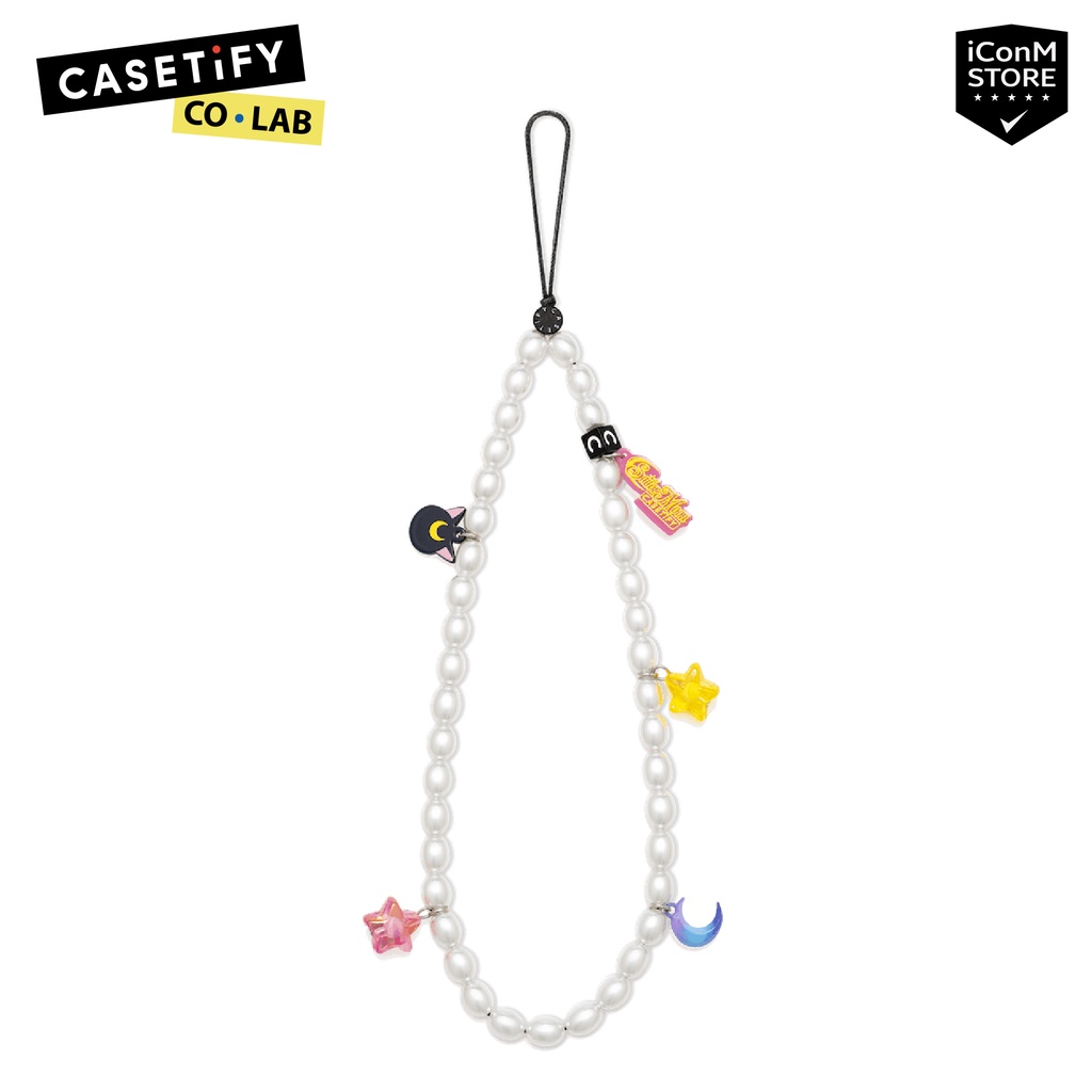 [พร้อมส่ง] CASETiFY - Sailor Moon Pearl Bead Charm สายคล้องมือถือ [ผ่อน0% ส่งฟรี มีของแถม]